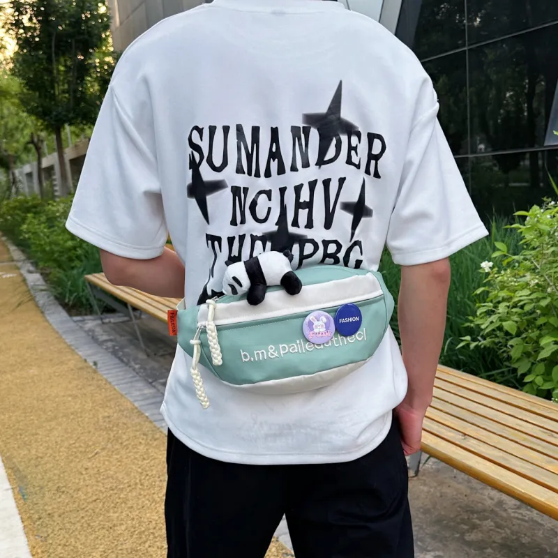 GOX Oxford Sling Bag Regular Unisex White & Red/White & Pink/White & Green/White & Blue/White/Black/Red-13