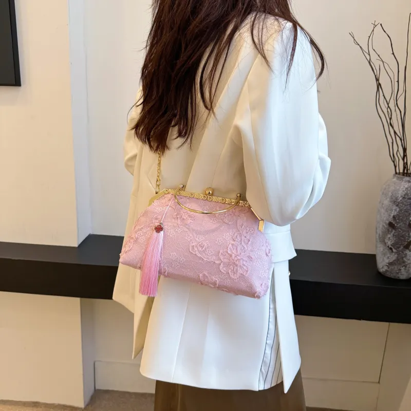 GOX Polyester Shoulder Bag, Crossbody Bag, Handbag Regular Women's Black/White/Pink-17