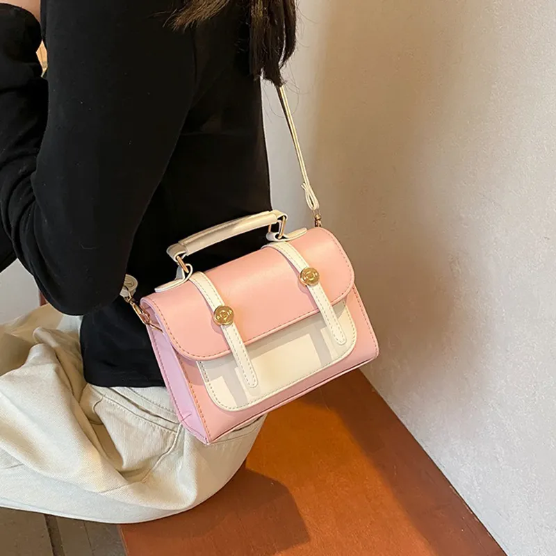GOX PU Handbag Regular Women's White/Black/Blue/Pink-19