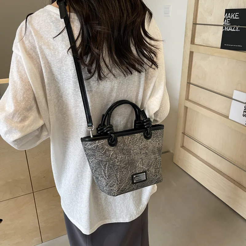 GOX PU Handbag, Shoulder Bag Women's White/Black/Blue-15