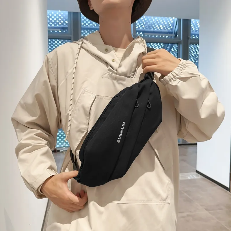 GOX Nylon Sling Bag Regular Unisex White, Black-9