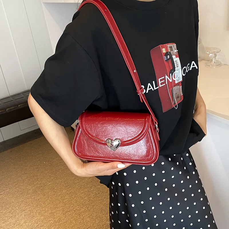 GOX PU Shoulder Bag, Crossbody Bag Regular Women's White/Silver/Black/Red-11