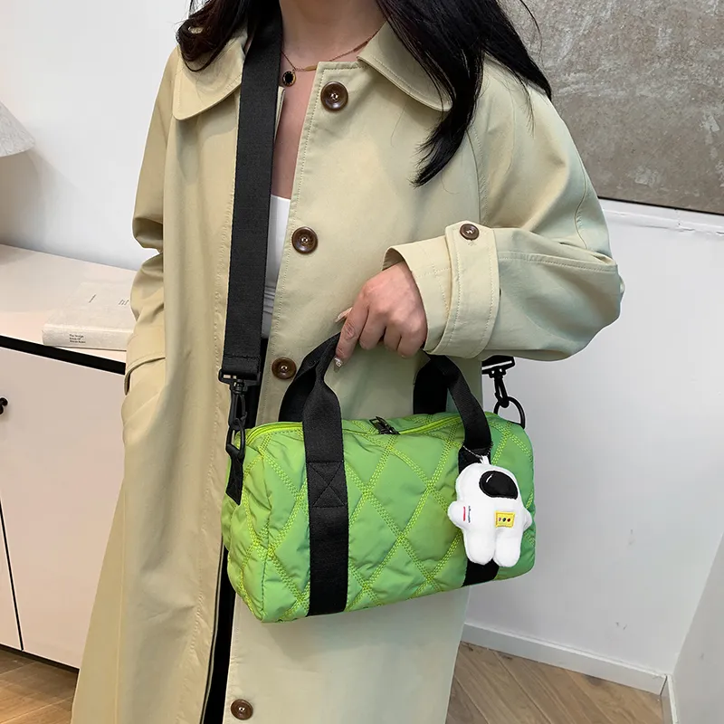 GOX Nylon Shoulder Bag, Crossbody Bag, Handbag Regular Women's White/Khaki/Green/Pink-18