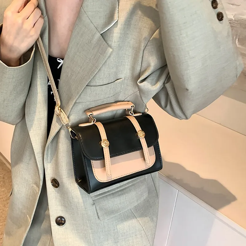 GOX PU Handbag Regular Women's White/Black/Blue/Pink-9