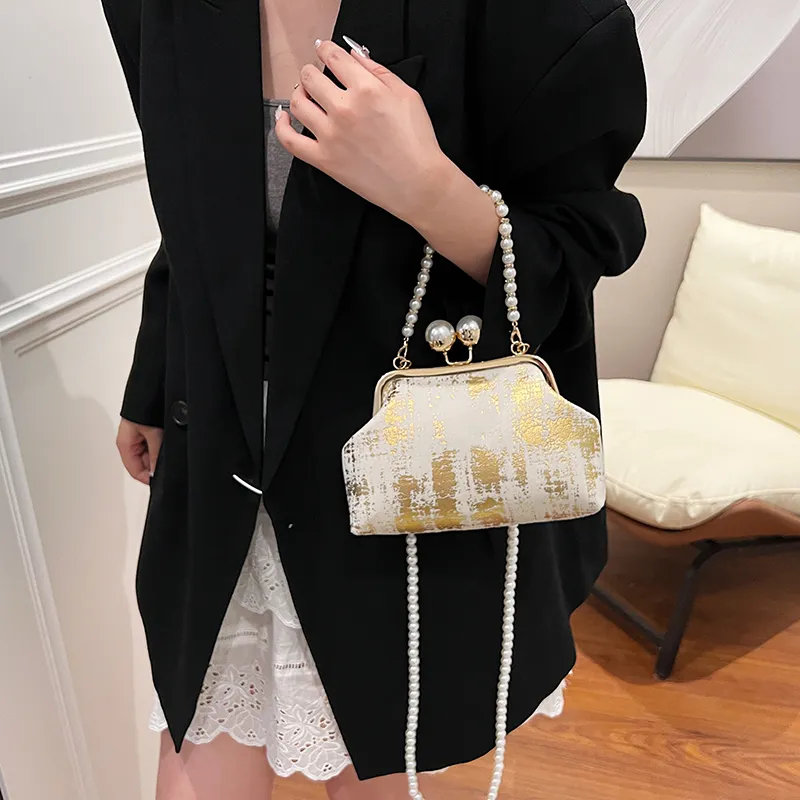 GOX PU Shoulder Bag Regular Women's Ecru/Black/Gray/Pink-1