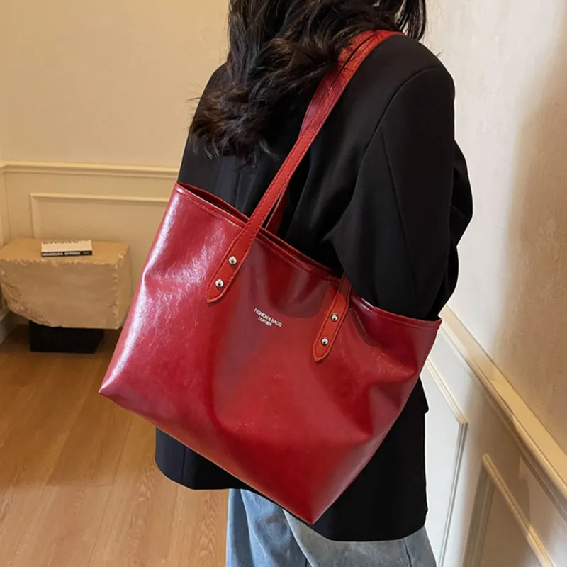 GOX PU Tote Bag, Shopping Bag, Shoulder Bag Women's Multicolor-8