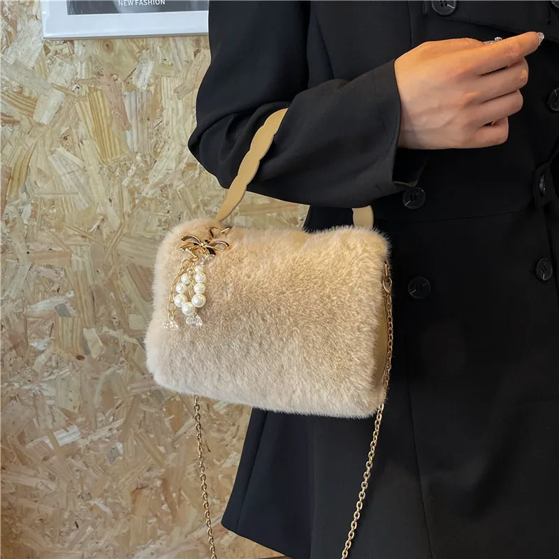 GOX Plush One Shoulder Handbag Regular Women's Multicolor-9