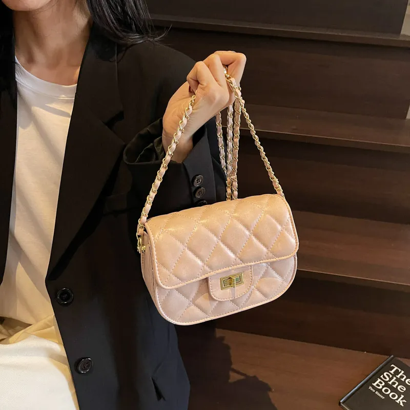 GOX PU Crossbody Bag Women's Ecru/Black/Light Blue/Pink-21