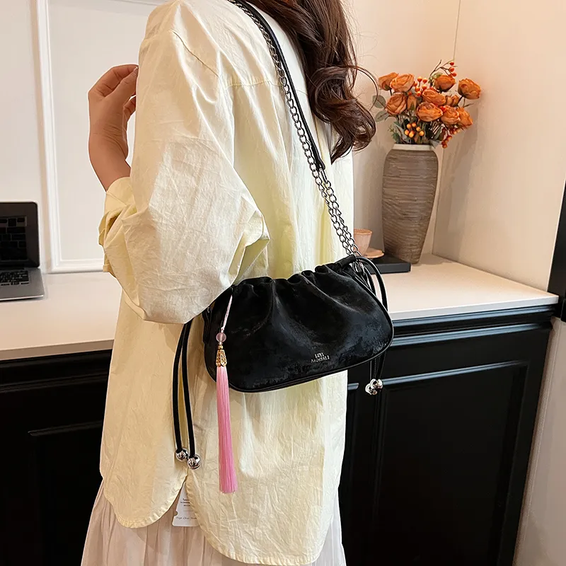 GOX PU Crossbody Bag, Shoulder Bag Women's Silver/Black/Pearl Pink/Glossy Silver-10