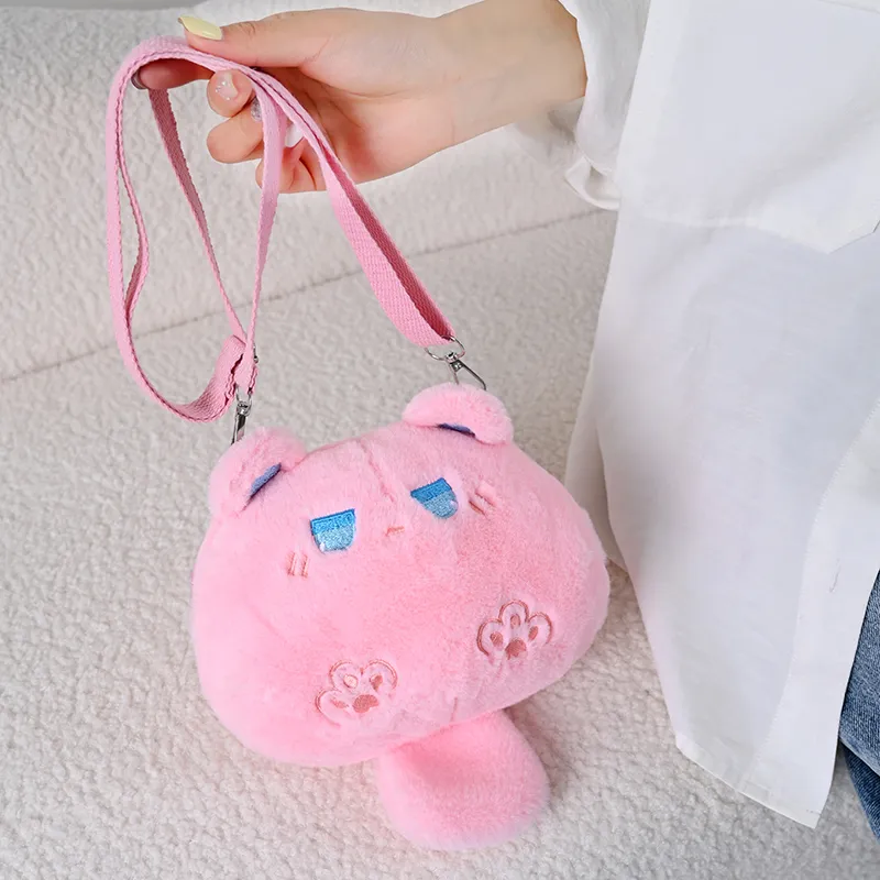 GOX Plush Crossbody Bag Regular Women's White/Ginger Yellow/Pink/Brown-10