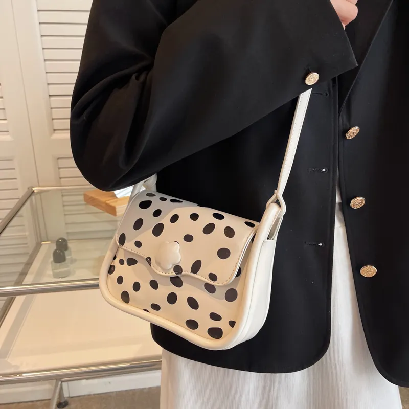 GOX PU Crossbody Bag Regular Women's Green/Pink/Milk Texture/Small Flower-14