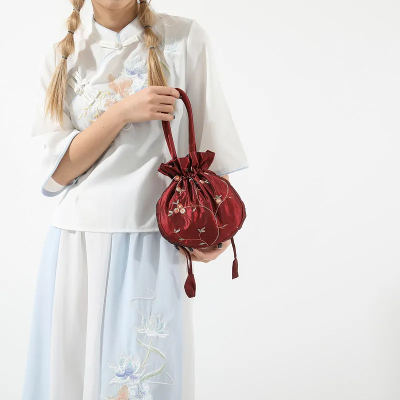 GOX Nylon Handbag Regular Women's White/Black/Pink/Red/Rose Red/Purple/Burgundy-34