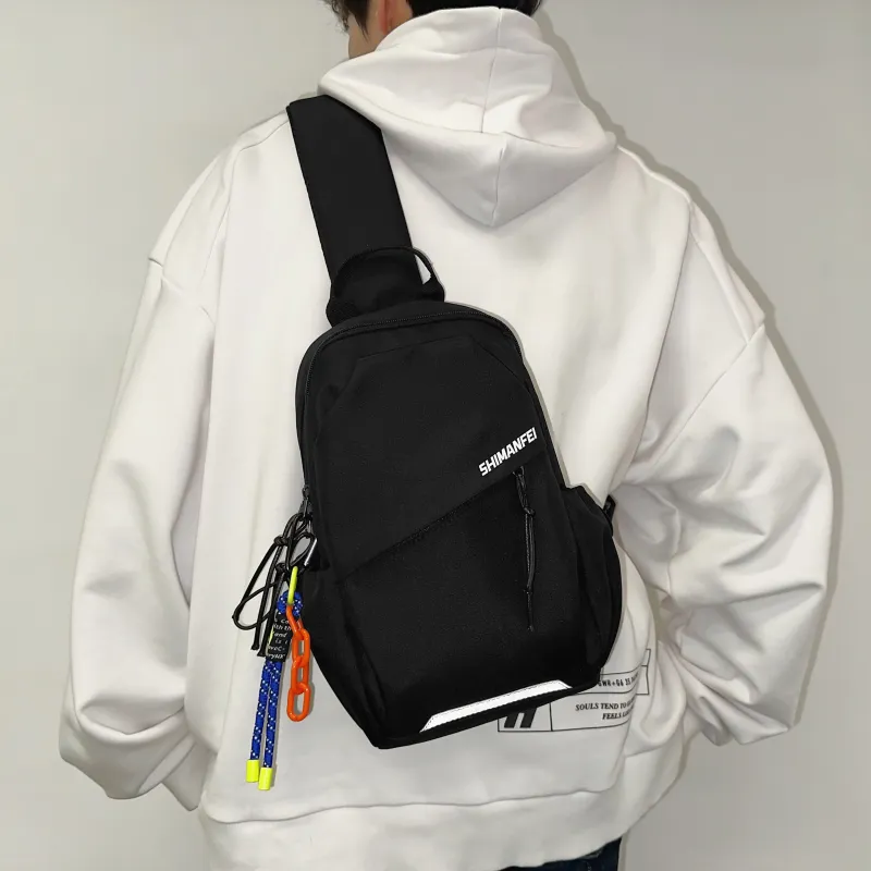 GOX Nylon Crossbody Bag Sling Bag Regular Unisex White/Gray/Black-9