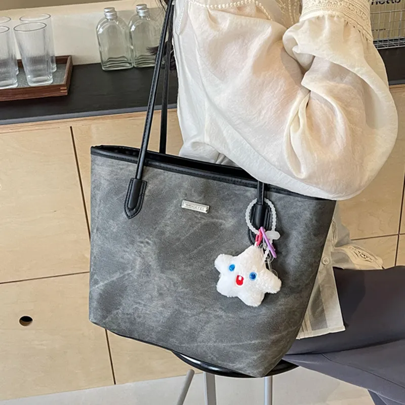 GOX PU Shoulder Bag Regular Women's Light Gray/Pink/Dark Tea/Blue-15