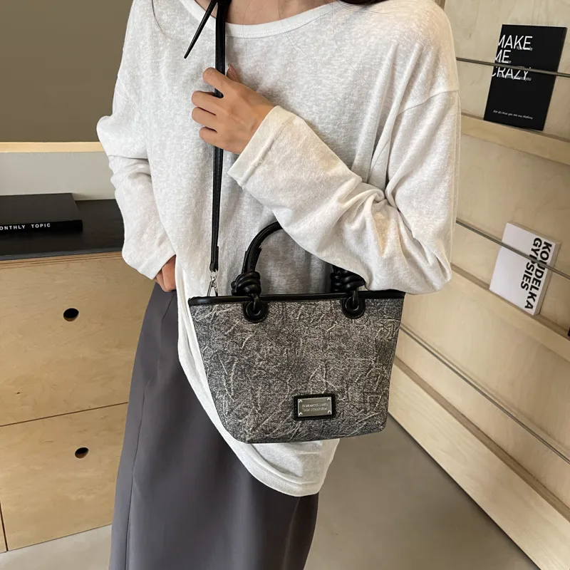GOX PU Handbag, Shoulder Bag Women's White/Black/Blue-16
