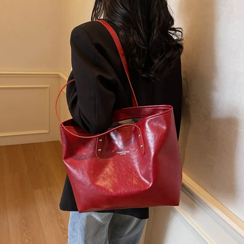 GOX PU Tote Bag, Shopping Bag, Shoulder Bag Women's Multicolor-9