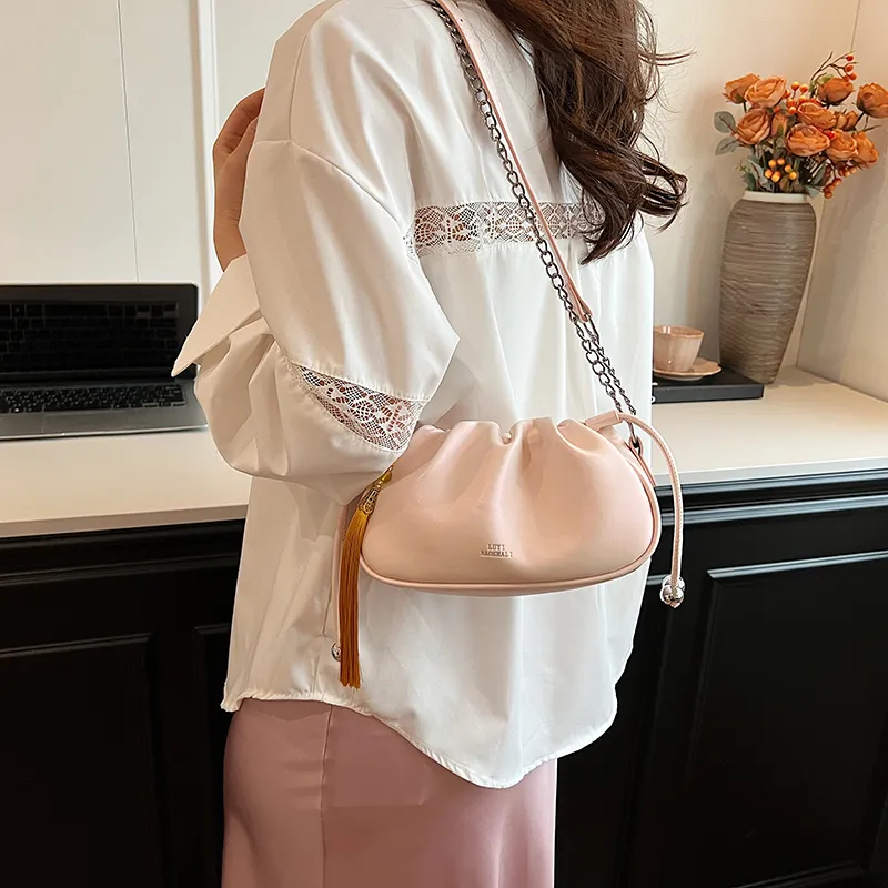 GOX PU Crossbody Bag, Shoulder Bag Women's Silver/Black/Pearl Pink/Glossy Silver-22