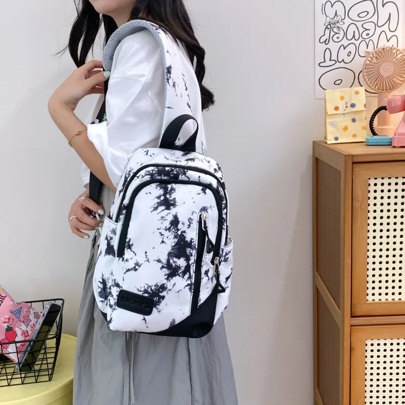 GOX Nylon Crossbody Bag Sling Bag Regular Unisex Black/Green/Blue/Pink-5