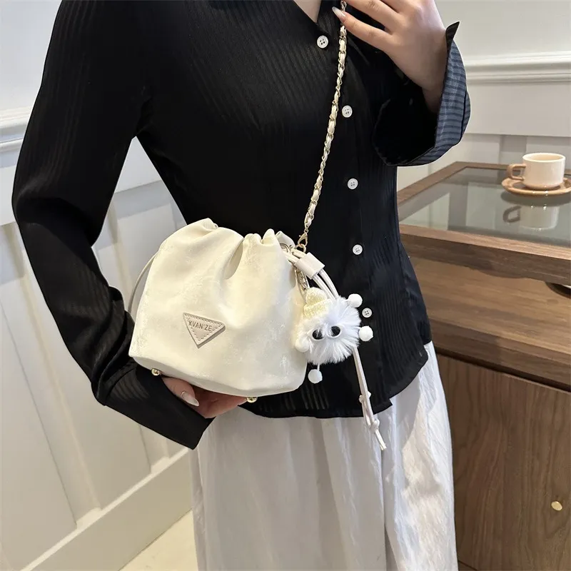 GOX PU Shoulder Bag Regular Women's White/Black/Purple/Coffee/Pink-17