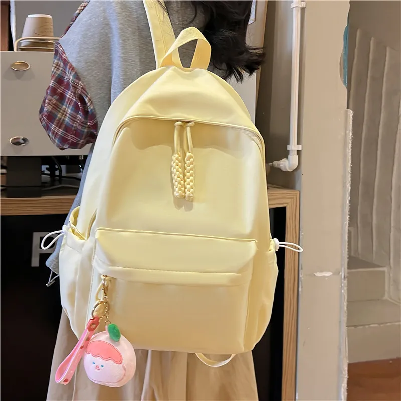 GOX Nylon Backpack Regular Unisex White/Black/Yellow/Green/Pink-15