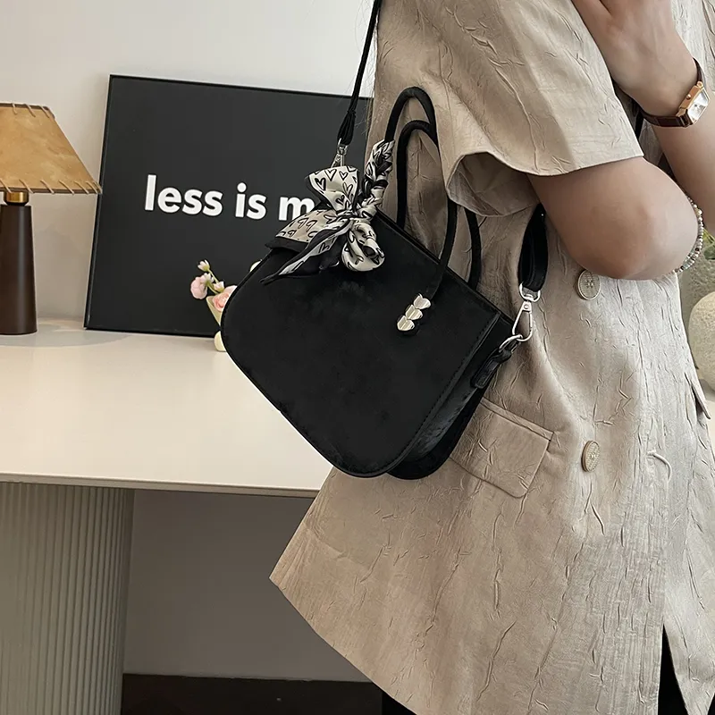GOX PU One Shoulder Handbag Women's White/Gray/Black/Khaki/Blue/Pink-11