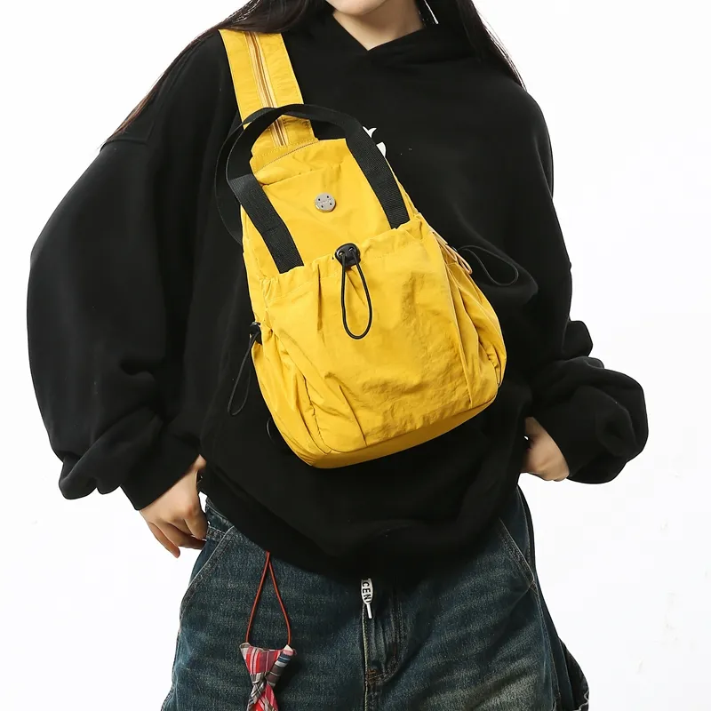GOX Nylon Sling Bag Regular Unisex White/Black/Red/Light Purple/Green/Yellow/Khaki-8