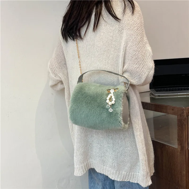 GOX Plush One Shoulder Handbag Regular Women's Multicolor-18