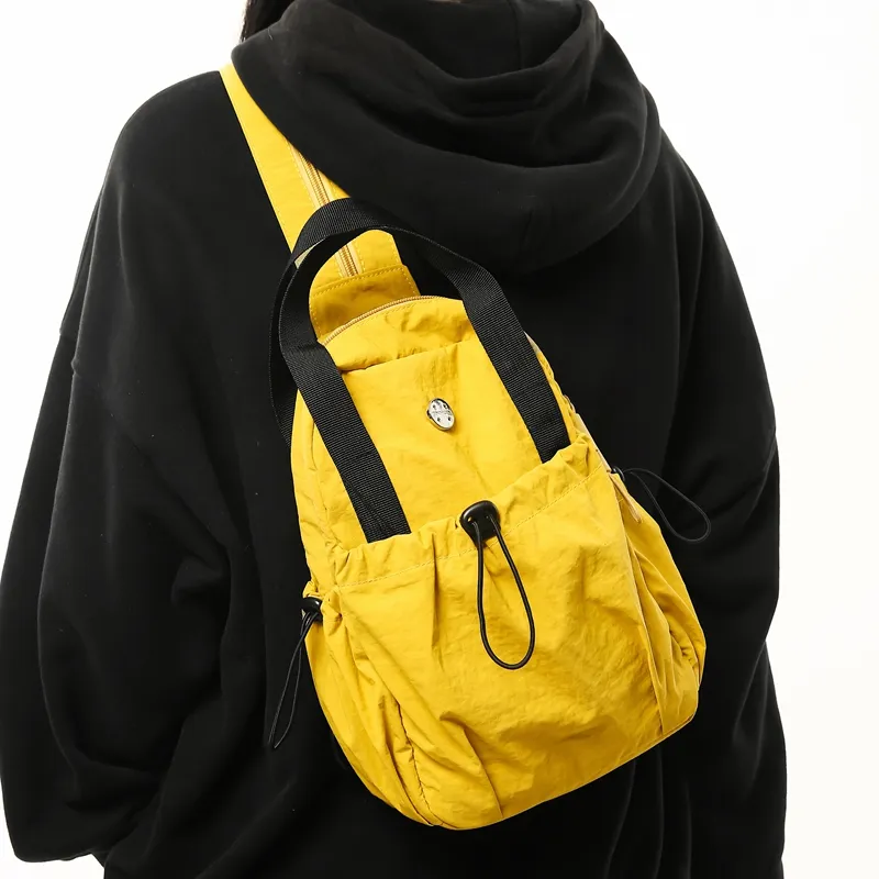 GOX Nylon Sling Bag Regular Unisex White/Black/Red/Light Purple/Green/Yellow/Khaki-13