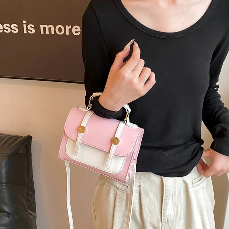 GOX PU Handbag Regular Women's White/Black/Blue/Pink-16