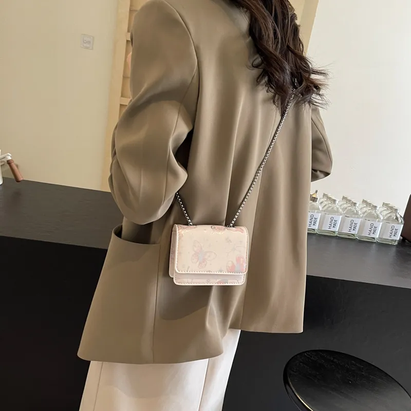 GOX PU Shoulder Bag Regular Women's Silver/Black/Pink-34