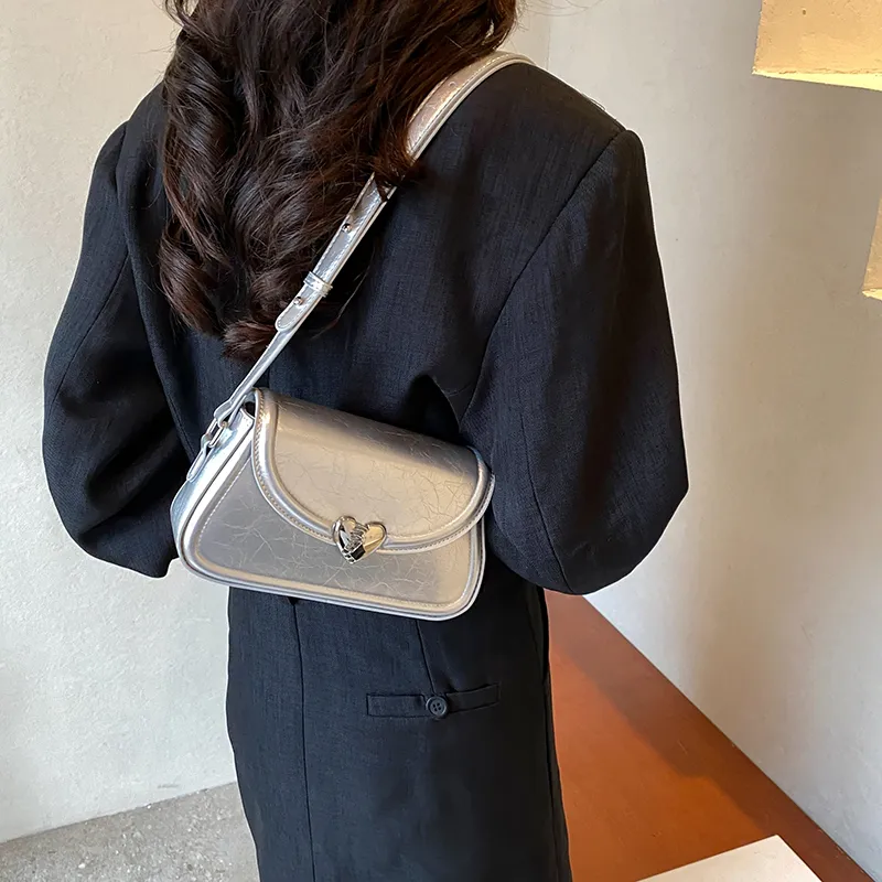GOX PU Shoulder Bag, Crossbody Bag Regular Women's White/Silver/Black/Red-17