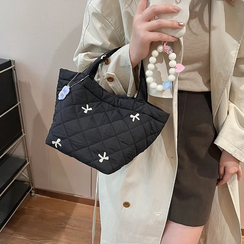 GOX Nylon Handbag Women's White/Black-9