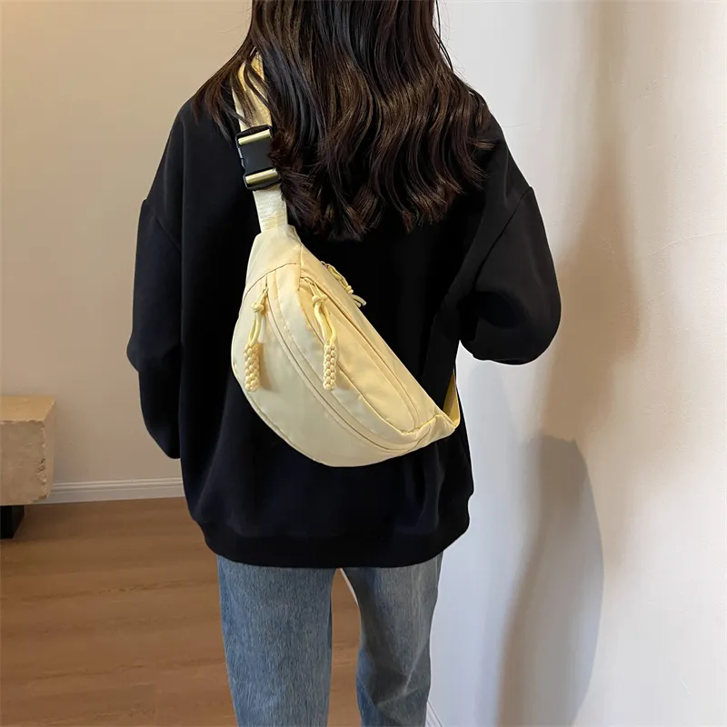 GOX Canvas Sling Bag Regular Unisex Ecru/Black/Yellow/Light Green/Pink-9
