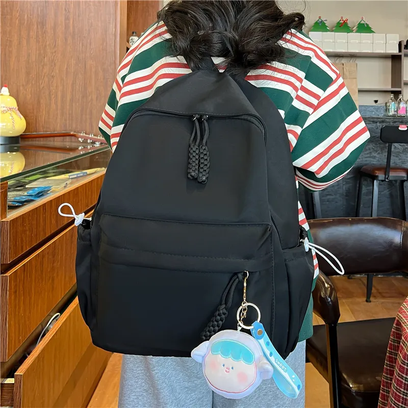 GOX Nylon Backpack Regular Unisex White/Black/Yellow/Green/Pink-6