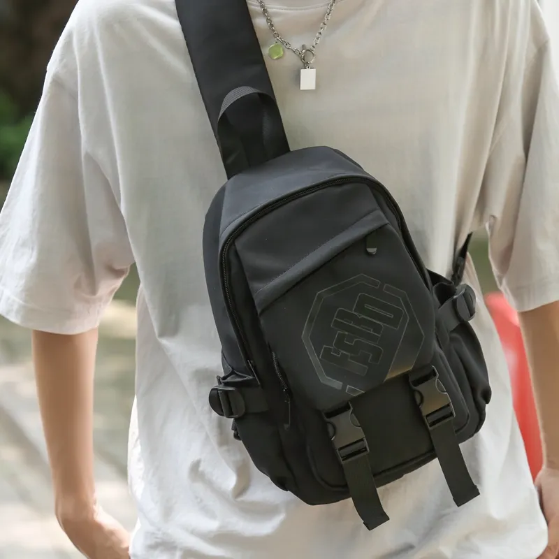 GOX Nylon Crossbody Bag Sling Bag Regular Unisex Black/Green/Beige Yellow-6