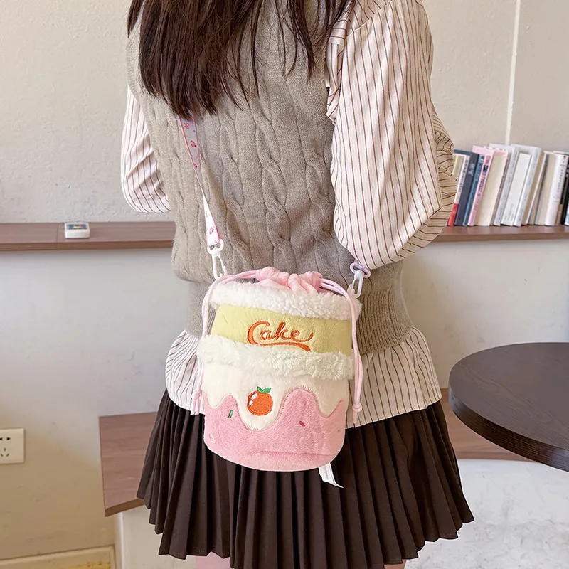 GOX Corduroy Bucket Bag, Shoulder Bag Women's Purple/Pink/Brown-10