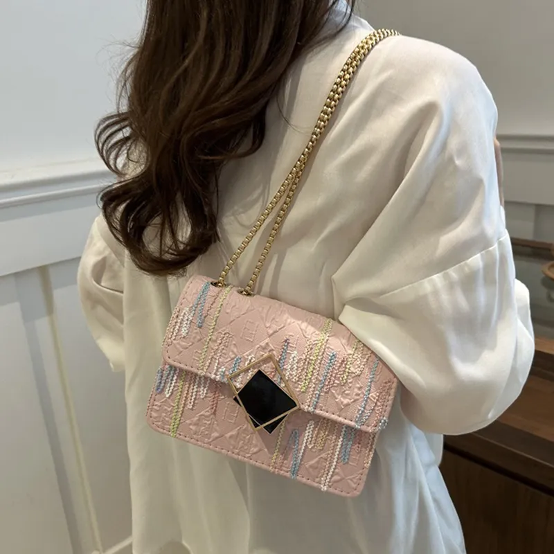 GOX PU Crossbody Bag, Shoulder Bag Regular Women's Black/White/Pink/Blue-8