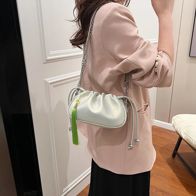 GOX PU Crossbody Bag, Shoulder Bag Women's Silver/Black/Pearl Pink/Glossy Silver-14