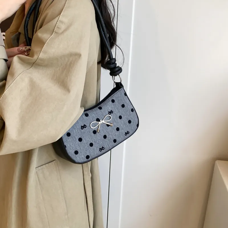 GOX PU Shoulder Bag Regular Women's Black Polka Dot/Black Butterfly/Gray Heart/Gray Polka Dot-18