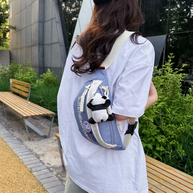 GOX Oxford Sling Bag Regular Unisex White & Red/White & Pink/White & Green/White & Blue/White/Black/Red-19