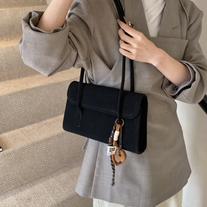GOX Matte Shoulder Bag Women's Black/Red/Coffee/Brown-1