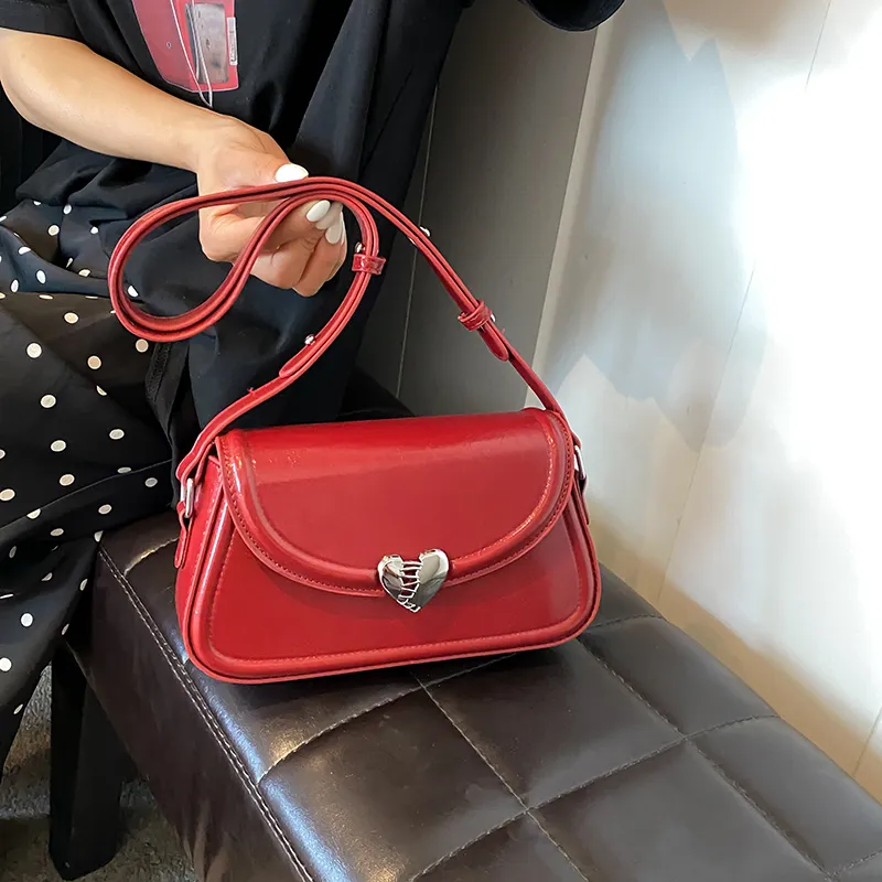 GOX PU Shoulder Bag, Crossbody Bag Regular Women's White/Silver/Black/Red-12