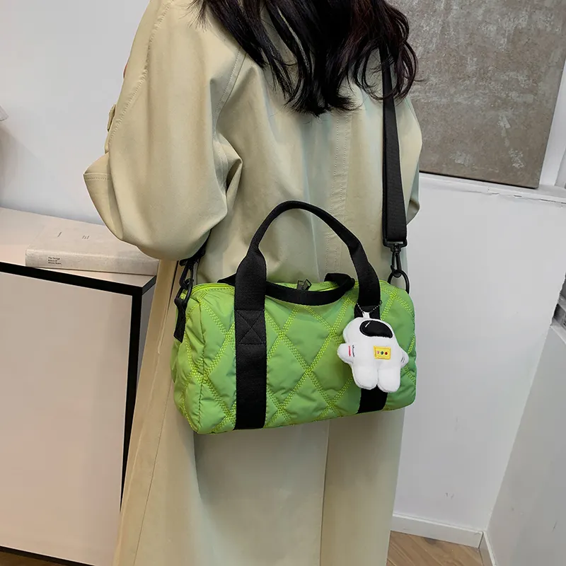 GOX Nylon Shoulder Bag, Crossbody Bag, Handbag Regular Women's White/Khaki/Green/Pink-20