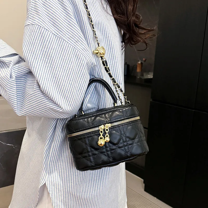 GOX PU Handbag Regular Women's Black/White-11