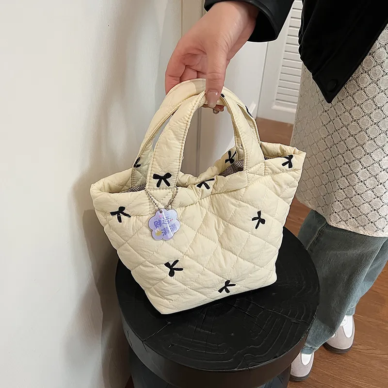 GOX Nylon Handbag Women's White/Black-1