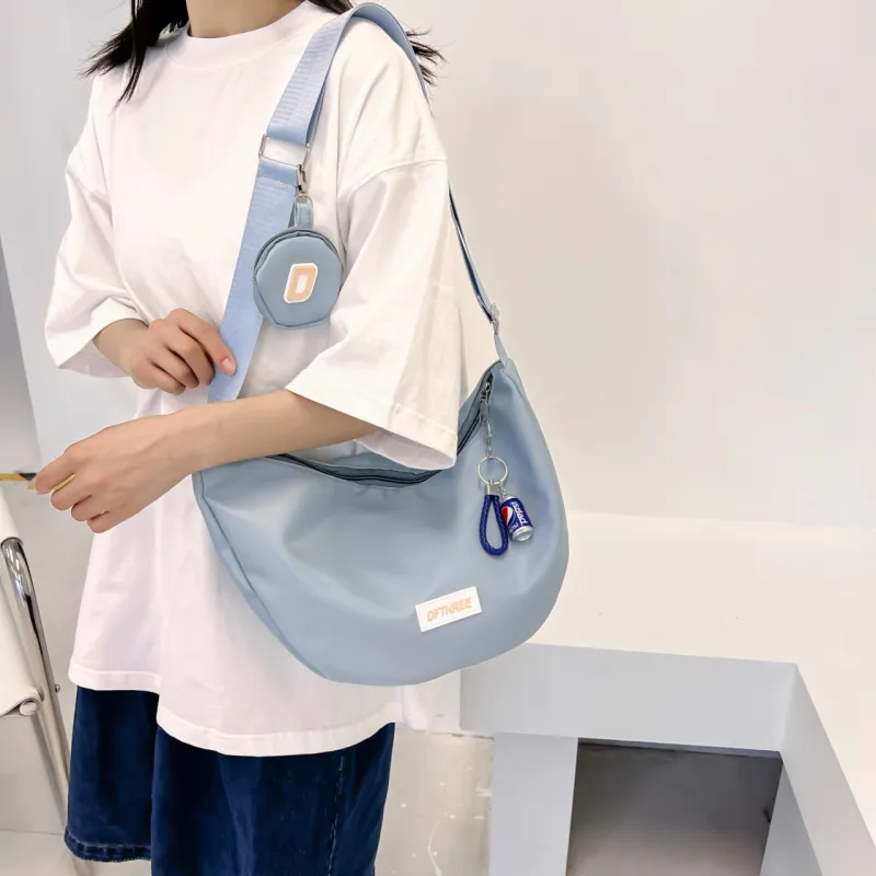 GOX Nylon Crossbody Bag, Shoulder Bag Women's White/Black/Yellow/Pink/Blue-15