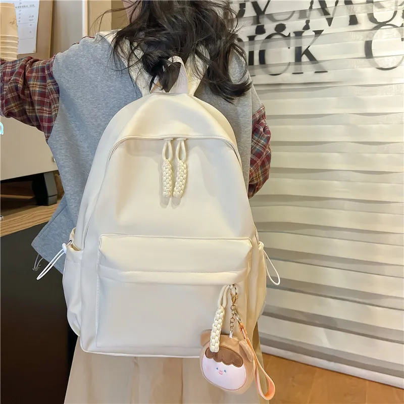 GOX Nylon Backpack Regular Unisex White/Black/Yellow/Green/Pink-3