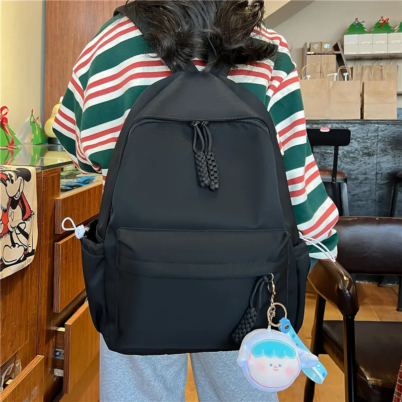 GOX Nylon Backpack Regular Unisex White/Black/Yellow/Green/Pink-9