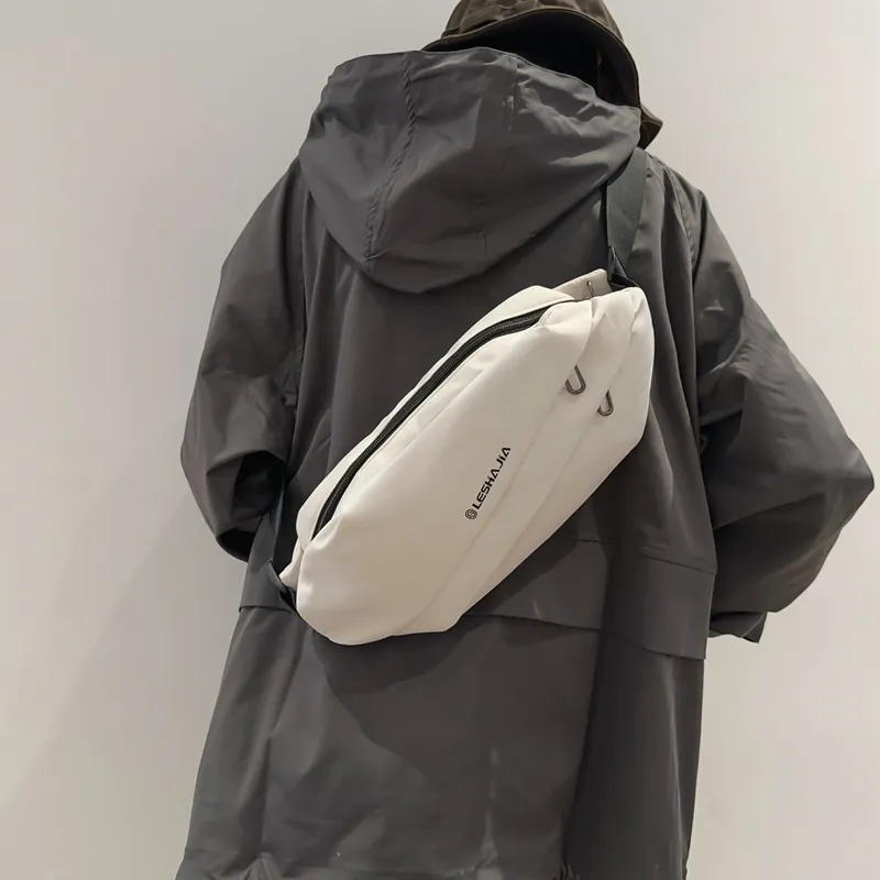 GOX Nylon Sling Bag Regular Unisex White, Black-4
