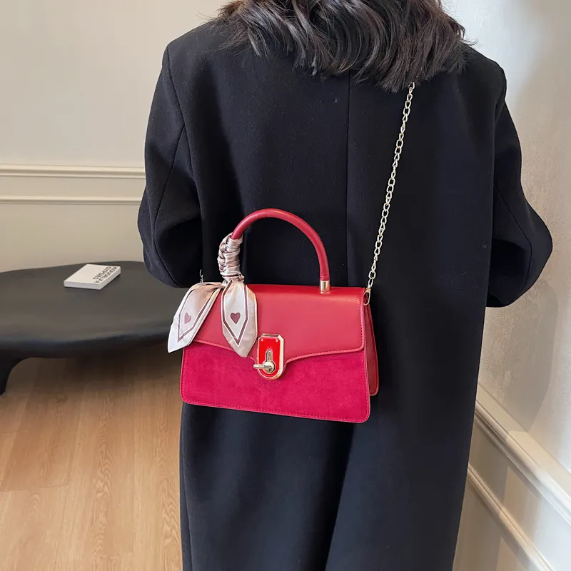 GOX PU Handbag Women's Burgundy-2